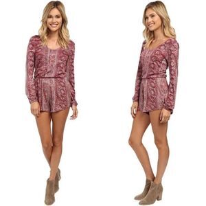 Billabong See the Sun Long Sleeve Bohemian Romper Size Small